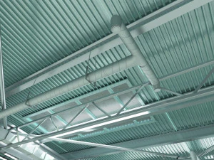 Grande hangar industrial Modelo 3D