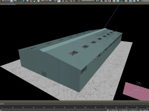 Large industrial hangar Modelo 3D
