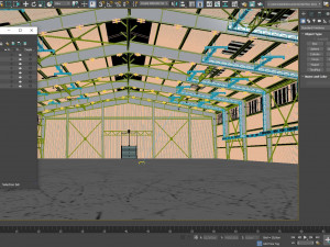 Large industrial hangar Modelo 3D