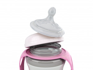 set of baby pacifiers with bottle Model 3D