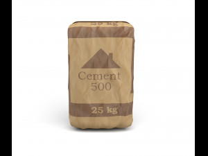 cement bag 3D Модель