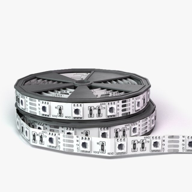 led tape in a plastic case Modelo 3D .c4d .max .obj .3ds .fbx .stl .blend 