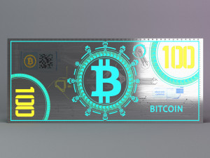 bitcoin bill concept Modelo 3D