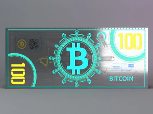 bitcoin bill concept 3D Model
