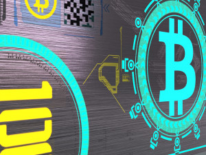 bitcoin bill concept Modelo 3D