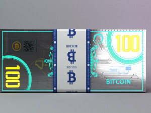 bitcoin bill concept Modelo 3D