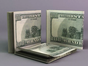 set of dollar bills 3D Model