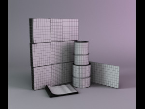 set of dollar bills Modello 3D