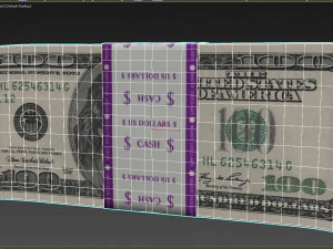 set of dollar bills 3D Model