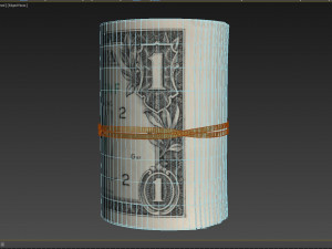 set of dollar bills Modello 3D