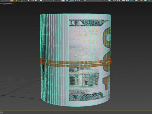 set of dollar bills Modello 3D