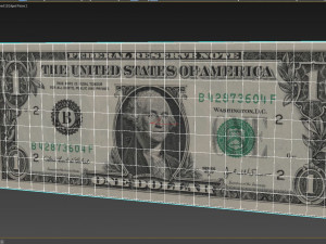 set of dollar bills Modello 3D