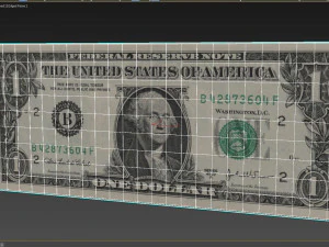 set of dollar bills 3D Model
