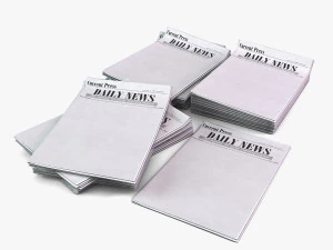 成堆的报纸 3D 模型