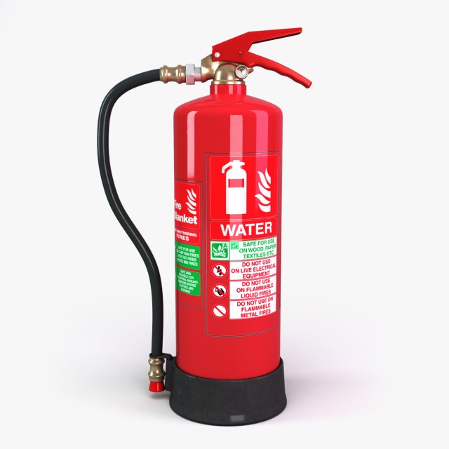 water fire extinguisher Modelo 3D .c4d .max .obj .3ds .fbx .stl .blend 