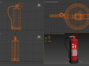 water fire extinguisher 3D Model