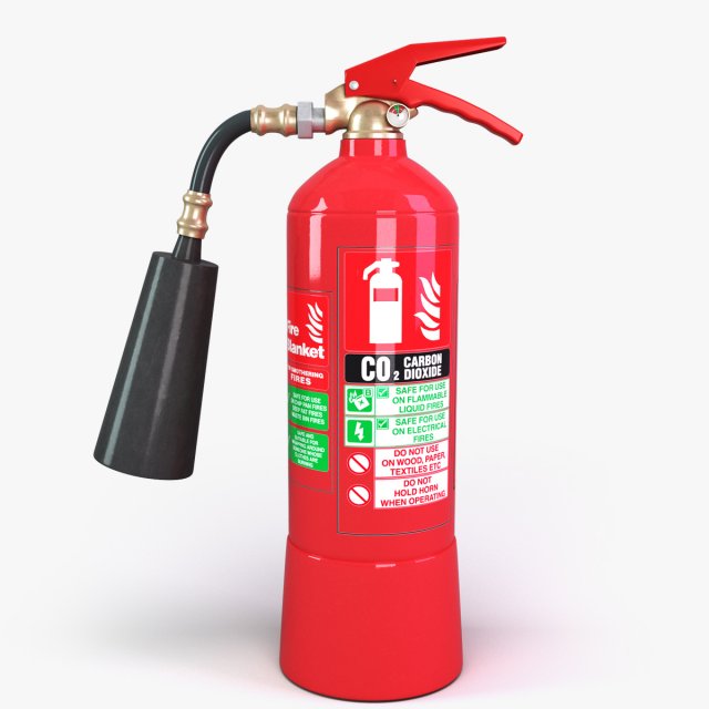 co2 fire extinguisher Modelo 3D .c4d .max .obj .3ds .fbx .stl .blend 
