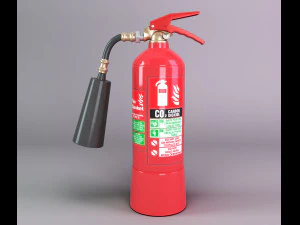 co2 fire extinguisher 3D Model