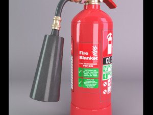 co2 fire extinguisher Modelo 3D