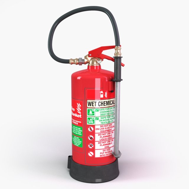 chemical fire extinguisher 3D मॉडल .c4d .max .obj .3ds .fbx .stl .blend 