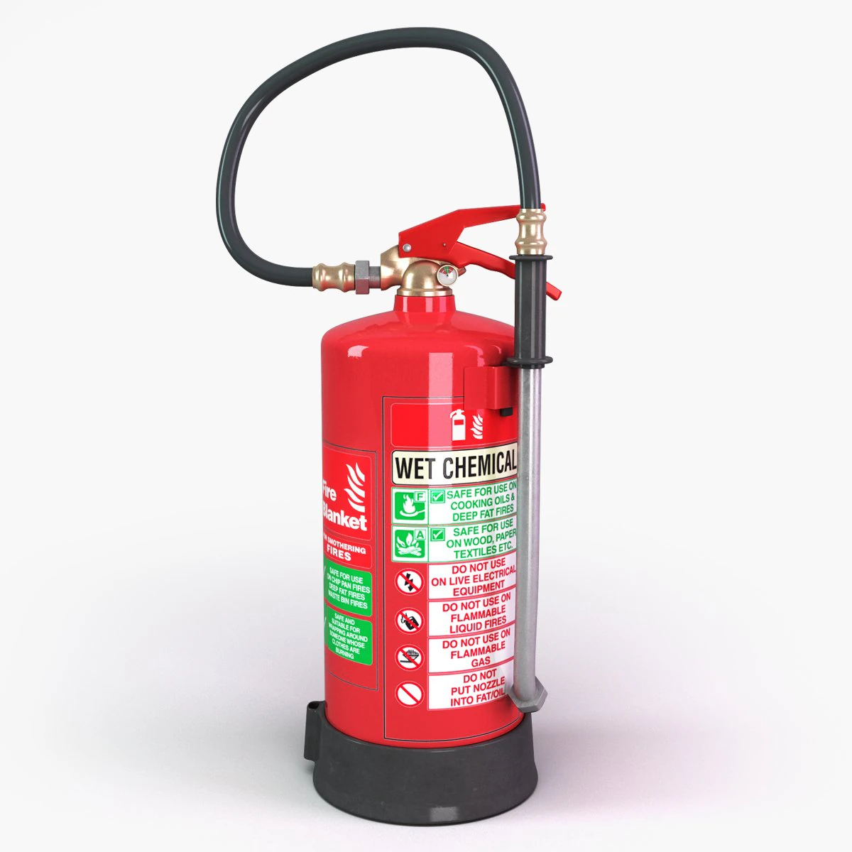 chemical fire extinguisher 3D Model .c4d .max .obj .3ds .fbx .stl .blend 