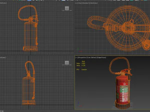 chemical fire extinguisher 3D Model