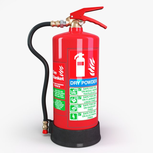 dry power fire extinguisher Modèle 3D .c4d .max .obj .3ds .fbx .stl .blend 