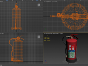 dry power fire extinguisher Modèle 3D