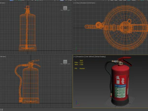 dry power fire extinguisher 3D Model
