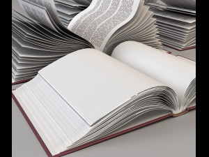 set of open books 3D Model