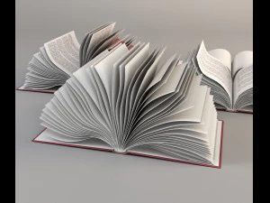 set of open books 3D Model