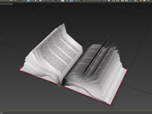 set of open books 3D Model