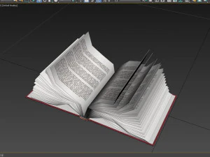 set of open books 3D Model