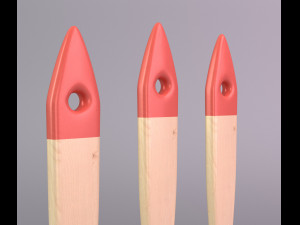 set of paint brushes 3D Modell