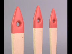 set of paint brushes 3D Model