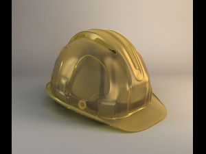 yellow worker helmet 3D Model