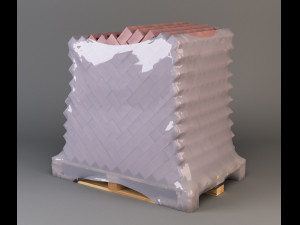set of bricks of different sizes and materials 3D Model