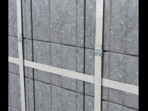 set of bricks of different sizes and materials 3D Model
