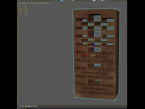 set of bricks of different sizes and materials 3D Model