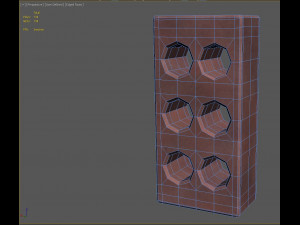 set of bricks of different sizes and materials 3D Model