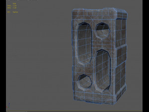 set of bricks of different sizes and materials 3D Model