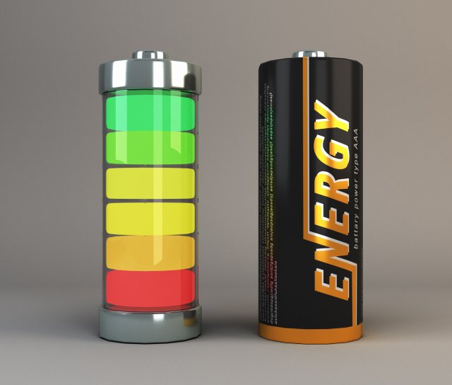 battery concept Model 3D .c4d .max .obj .3ds .fbx .stl .blend 