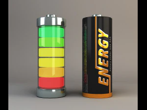 konsep baterai Model 3D