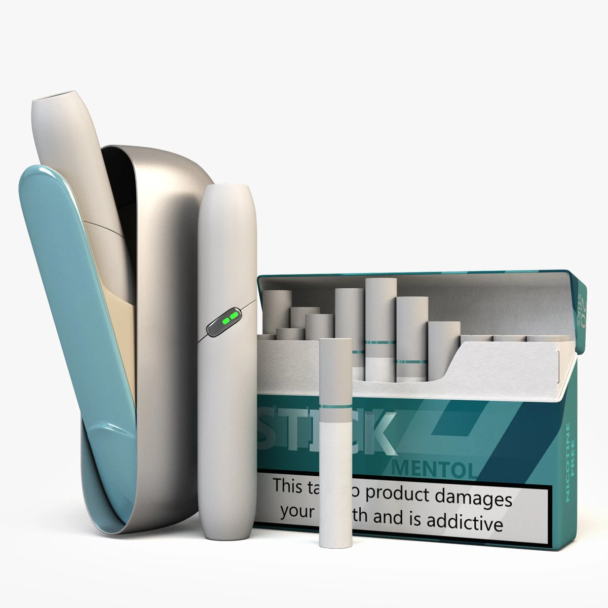 iqos electronic cigarett 3D Model .c4d .max .obj .3ds .fbx .stl .blend 