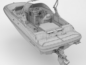 motorboat bayliner vr 4 Model 3D