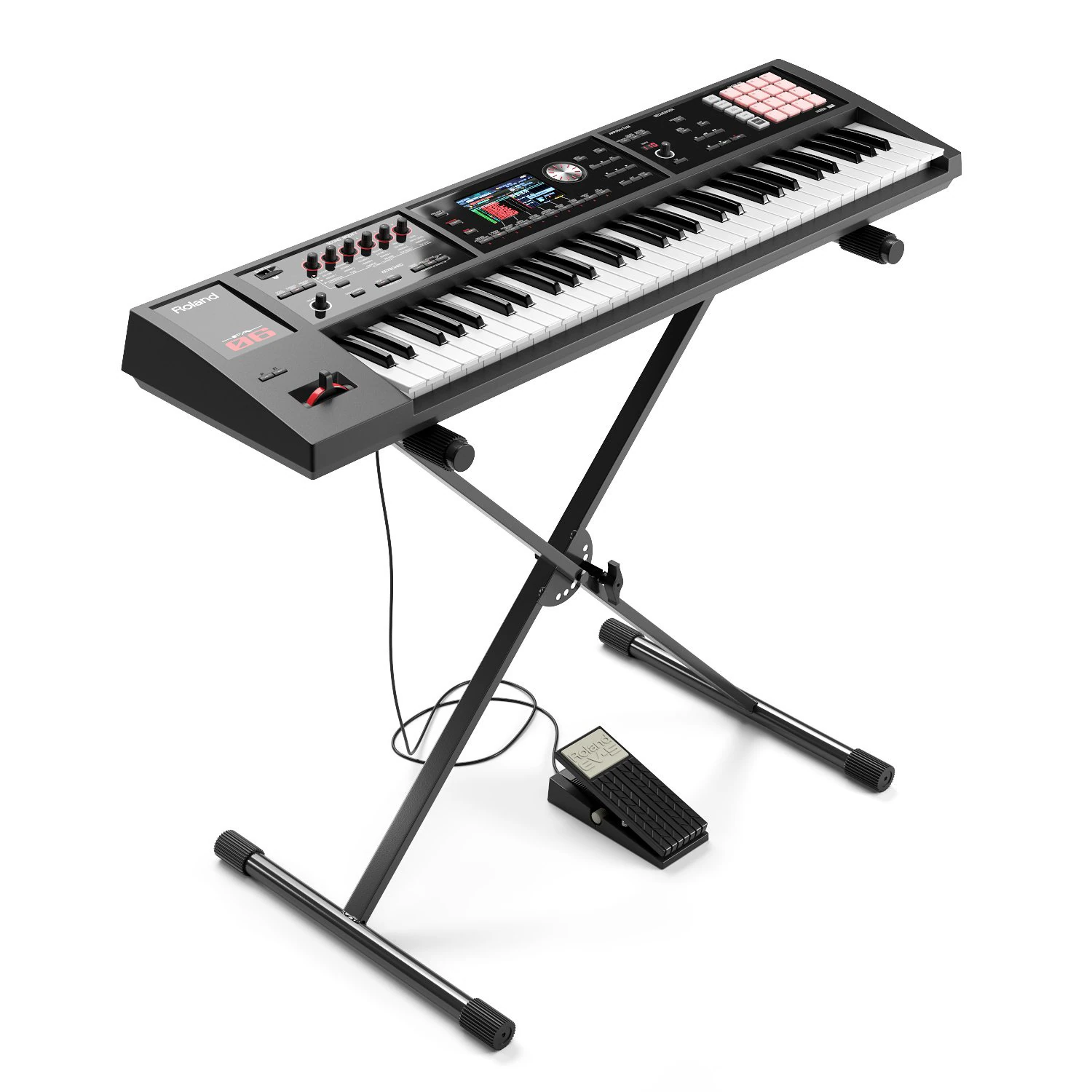 synthesizer roland fa-06 3D Model .c4d .max .obj .3ds .fbx .stl .blend 