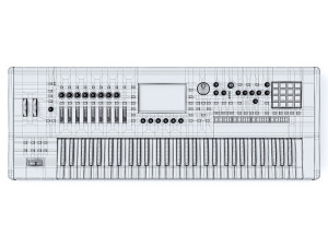 music workstation roland fantom 6 3Dモデル