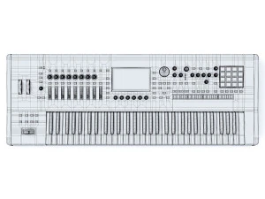 뮤직 워크스테이션 롤랜드 팬텀 6 3D 모델