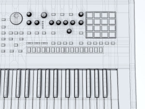 music workstation roland fantom 6 3Dモデル