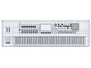 music workstation roland fantom 7 Modelo 3D